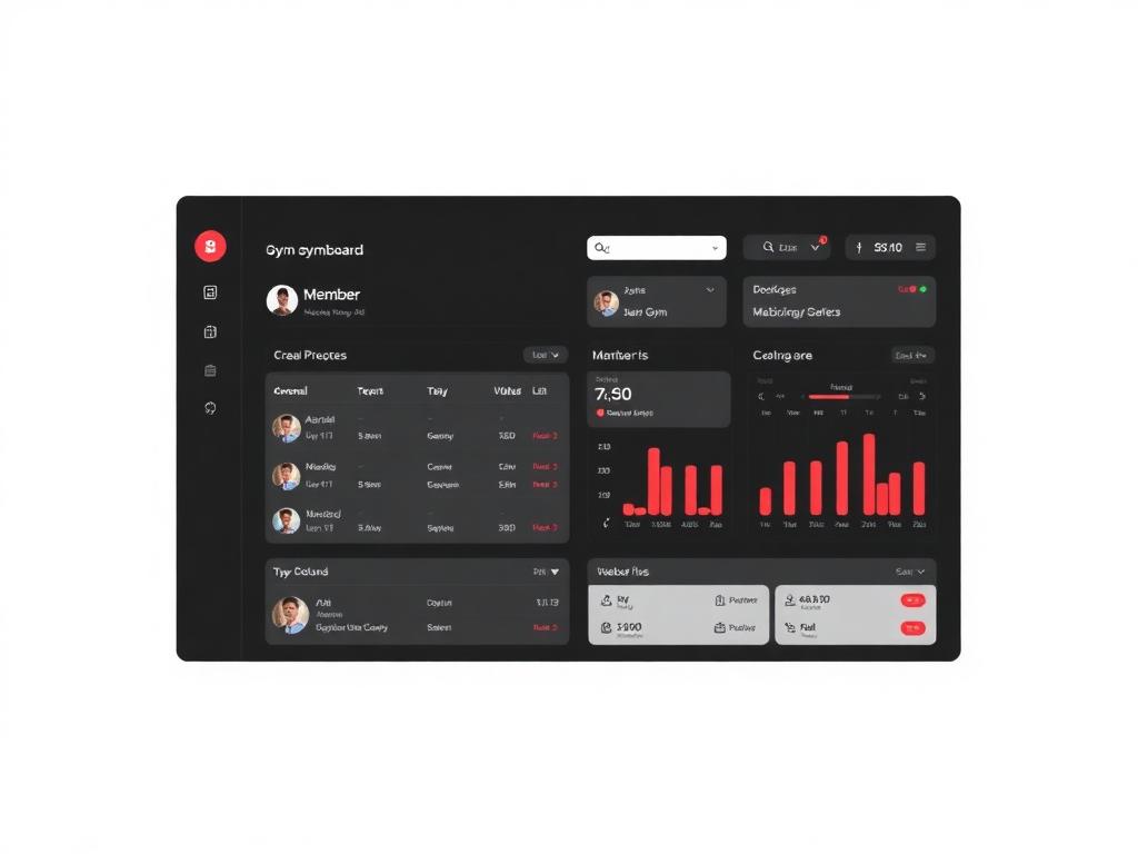 Interface de gestión de gimnasio