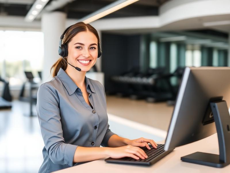 Rececionista con headset